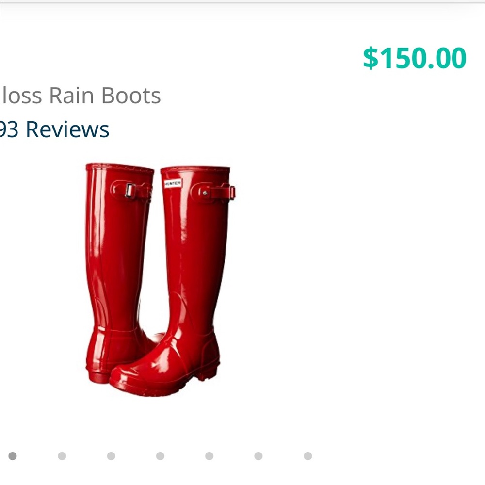 Like new red tall rain boots